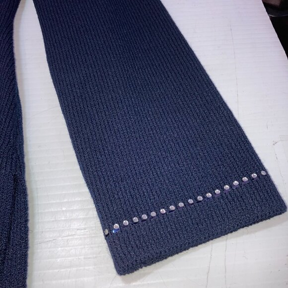 Vtg St. John Evening By Marie Gray Navy Blue Faux Diamond Knit Jacket Sz 6 - Picture 6 of 9